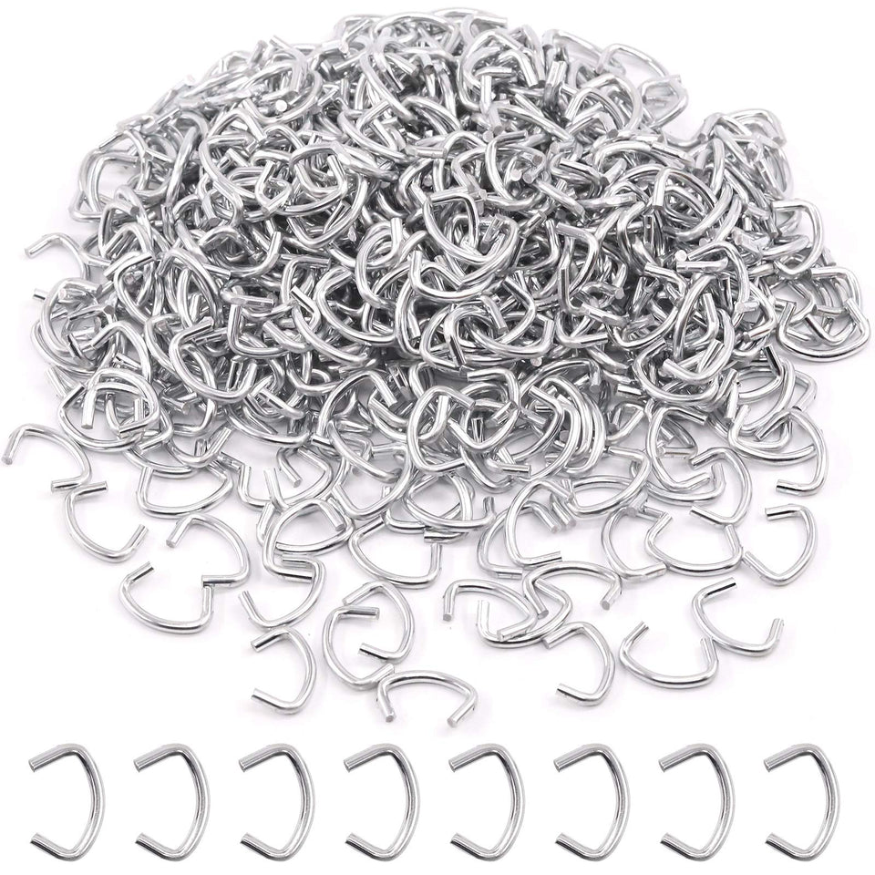 Keadic half-inch hog rings in package for quick upholstery tasks