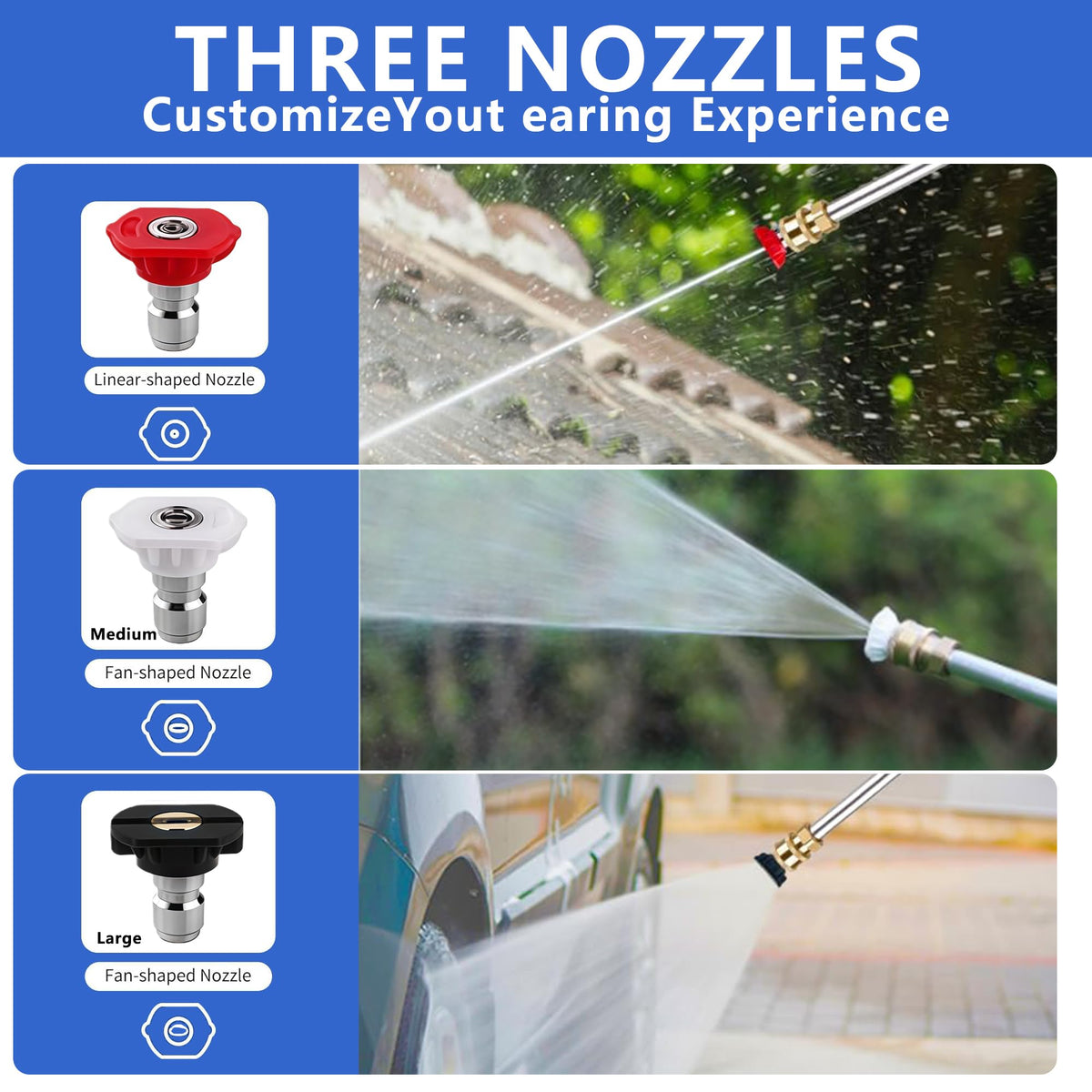 Keaixinyu easy-screw-on hose attachment demonstrates simple setup.