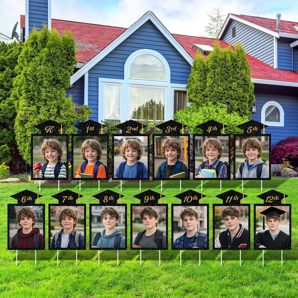 KEASKELL 13-pcs graduation yard signs set for a coordinated outdoor display.