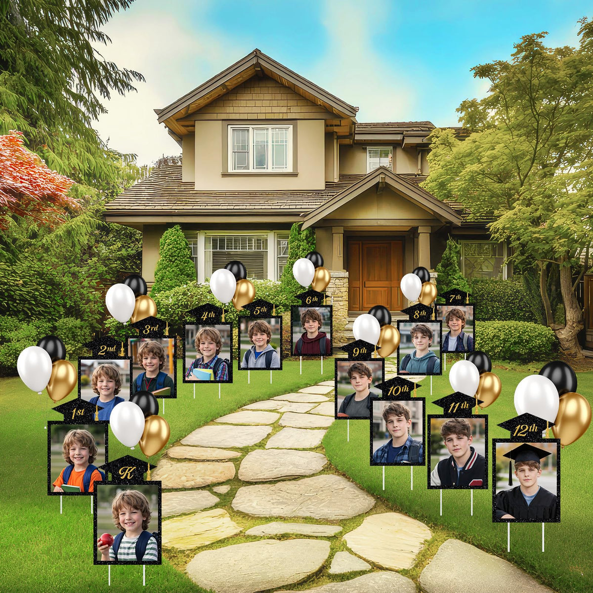 KEASKELL 28 ground stakes provide sturdy, wind-resistant yard sign setup.