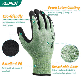 Kebada breathable knit gardening gloves reduce sweating during long sessions