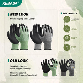 Kebada gloves feature foam latex coated palms for secure grip on tools