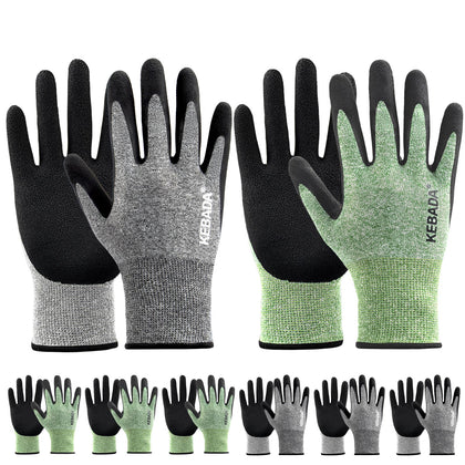 Kebada gardening gloves for men 6-pair pack protecting hands during yard work