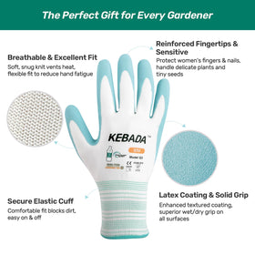 Kebada high-visibility white-back gloves with colorful palm coating for easy locating