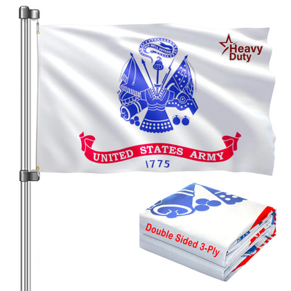 Keblo US Army Flag 3x5 front view with double-sided visibility for clear emblems