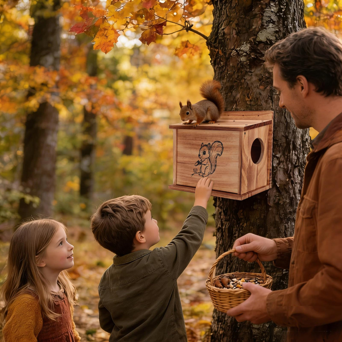 Kecaopdt carbonized pine nesting box highlights durability
