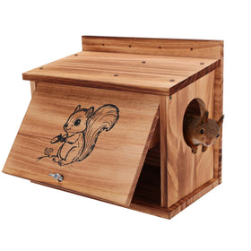 Kecaopdt Squirrel House with raccoon baffle for outdoor safety