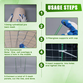 Kecaopdt tomato cage protection keeps plants supported and safe from pests.