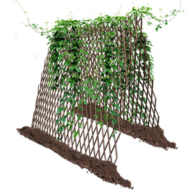 Kechery Nature Willow Trellis closed at 11x47 inches saves space when not in use.