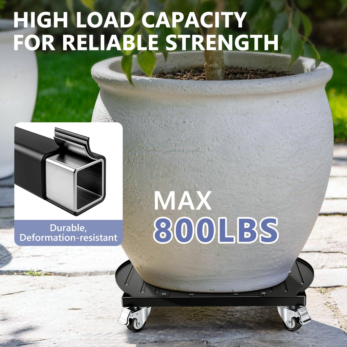 Adjustable panel from 10 to 20 inches fits diverse planter sizes.