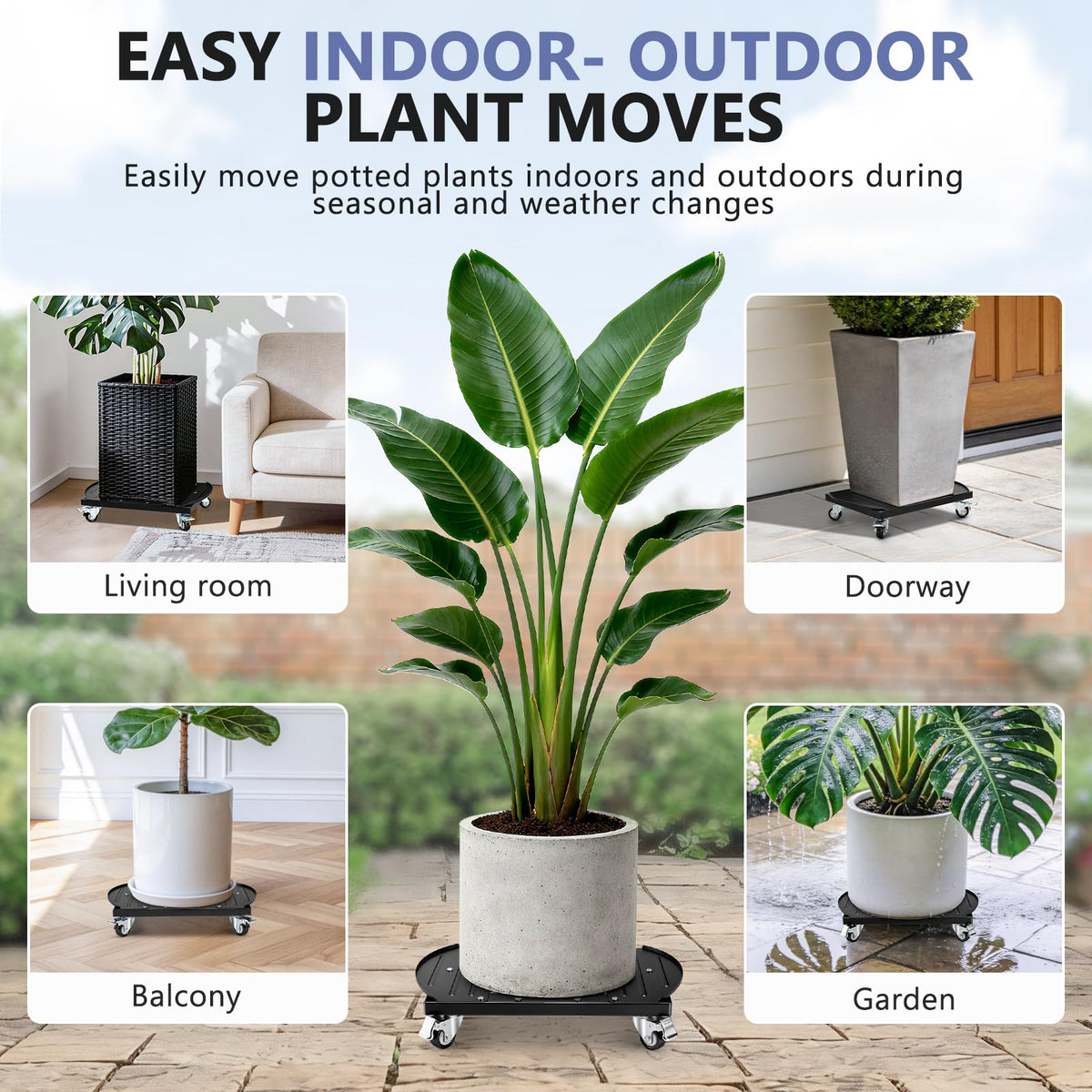 Suitable for indoor and outdoor use in homes, balconies, and yards.