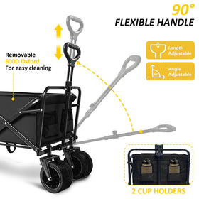KEDY wagon with adjustable handle for comfortable pushing on varied terrains.