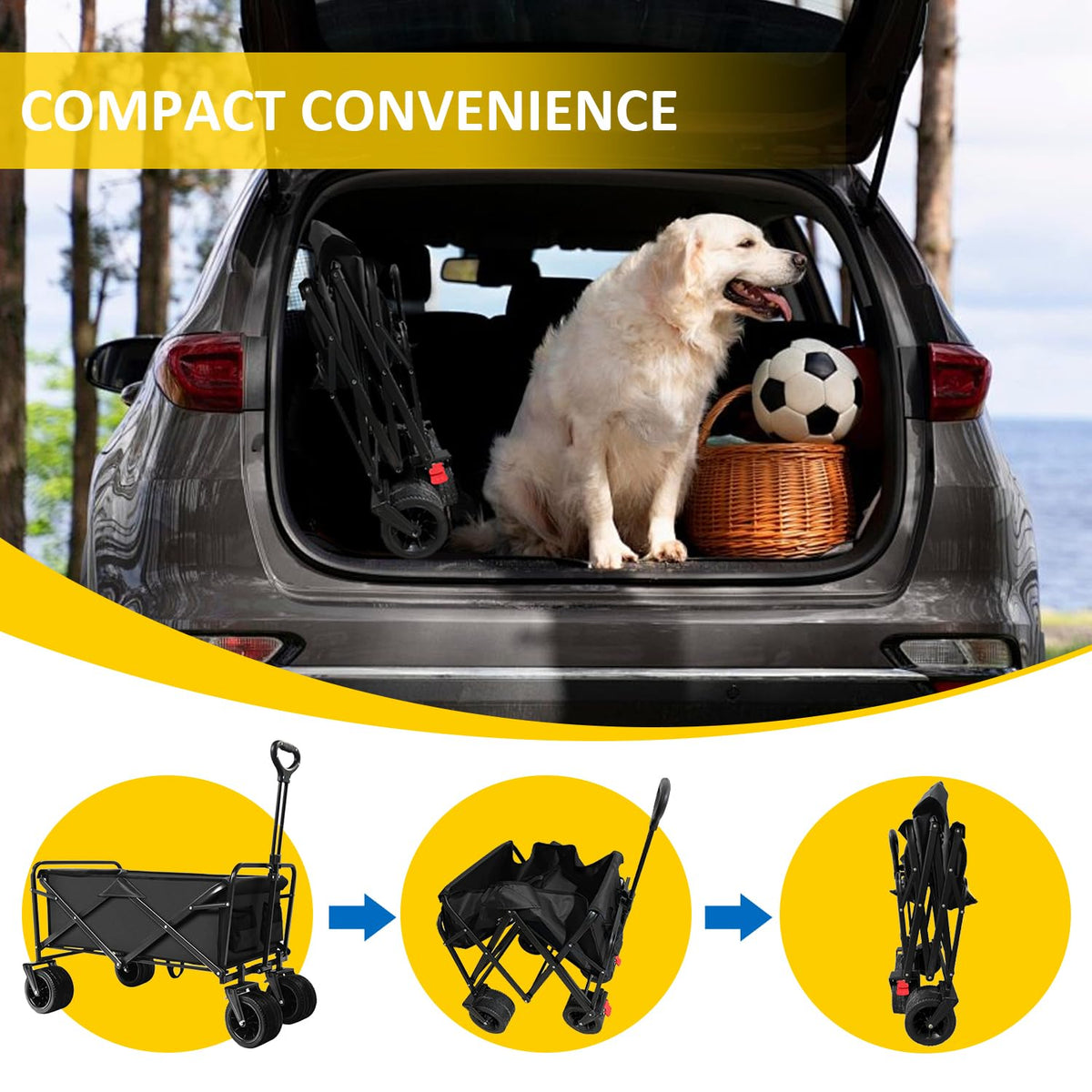 Suitable for daily tasks and adventures, the KEDY wagon eases transporting gear.