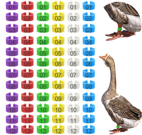 Keedolla leg bands for ducks in vibrant colors with numbered IDs for quick tracking.