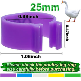 Keedolla leg bands for geese and turkeys with durable clip-on design for secure fit.