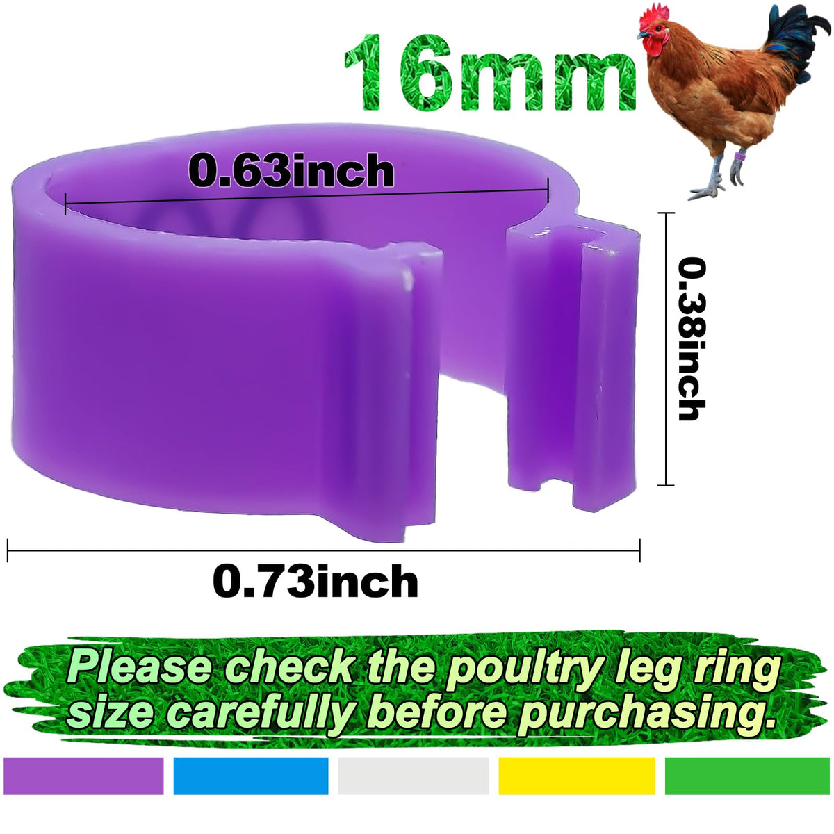 Keedolla durable plastic chicken tags for long-term use in outdoor coops.