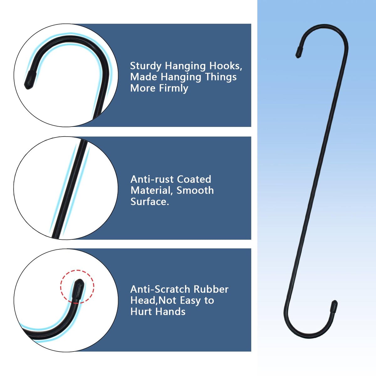 KEEPFFYE versatile hook for indoor and outdoor use on rails or poles.