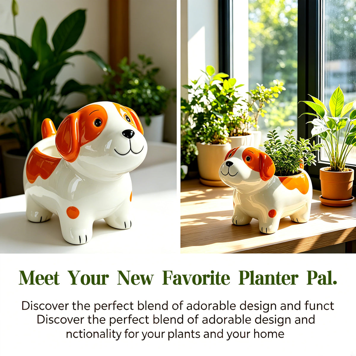 Keeppace white ceramic planter for herbs and small blooms on shelves