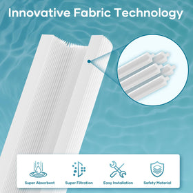 KEEPURE CCP520 cartridge in use in pool demonstrates clear water filtration potential.