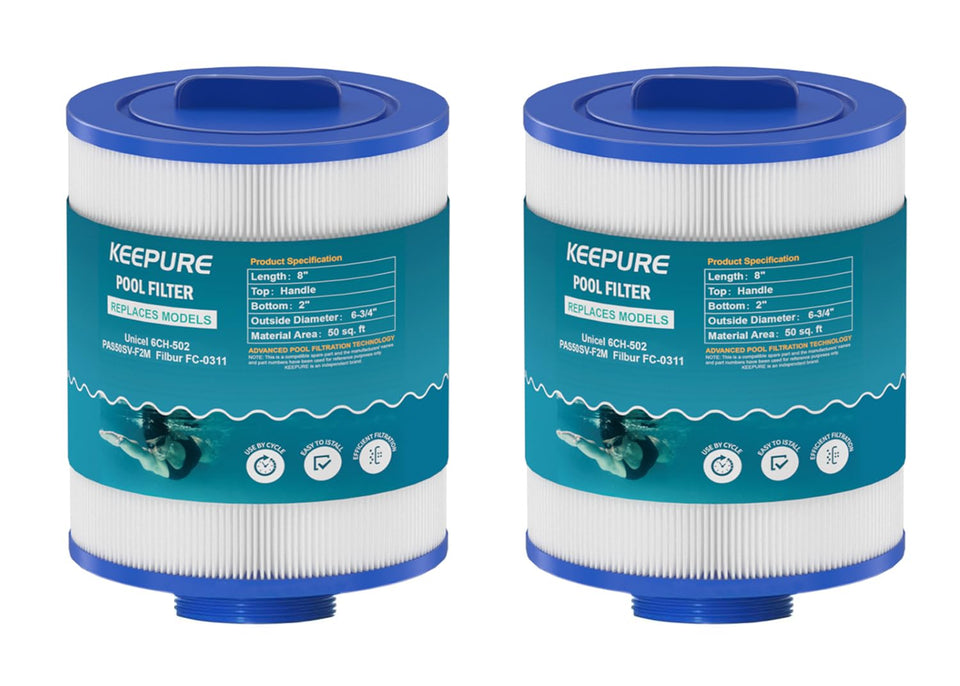 KeePure PAS50SV-F2M filter cartridge for crystal-clear spa water