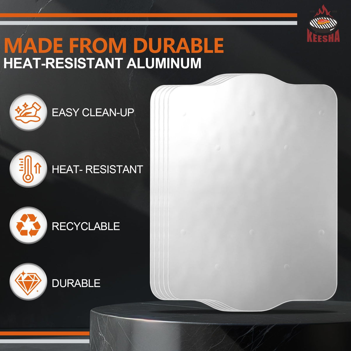 KEESHA BAC507 disposable design makes after-cook cleanup simple