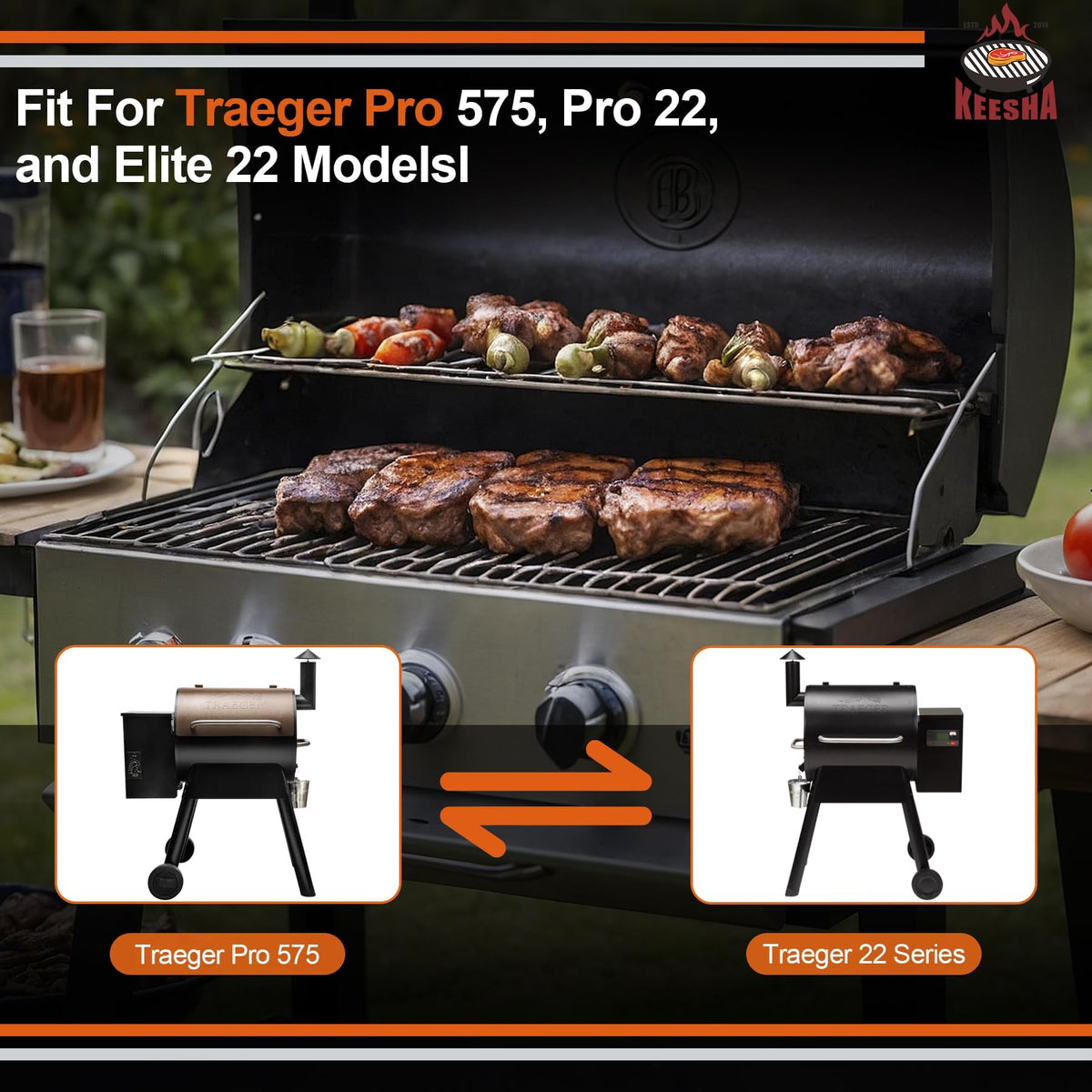 KEESHA BAC507 fits Traeger Pro 575, Pro 22, and Elite 22 grills