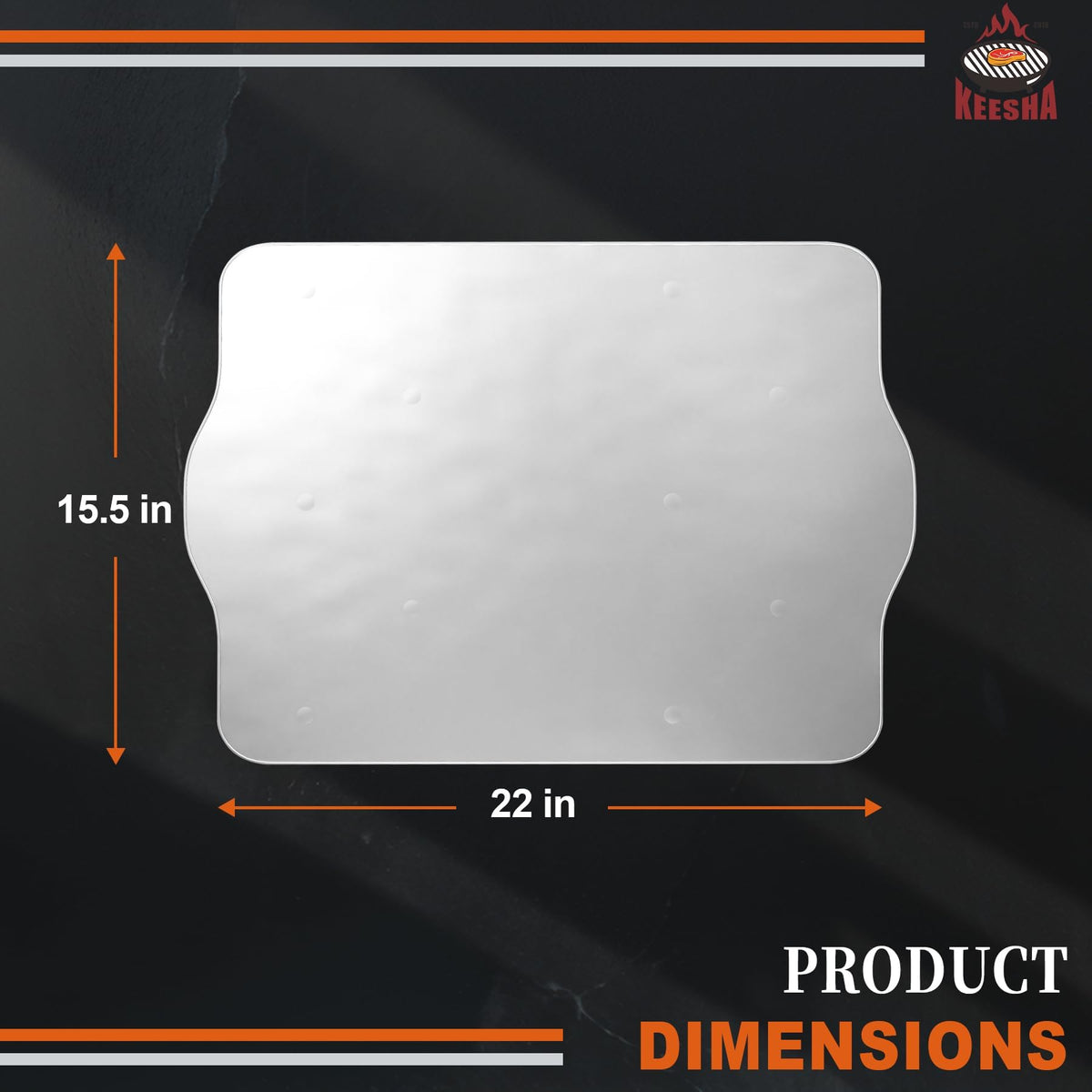 KEESHA BAC507 heat-resistant aluminum liner catching grease with durability