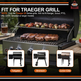 KEESHA heat-resistant aluminum liner protects grill interiors during high-heat cooking.