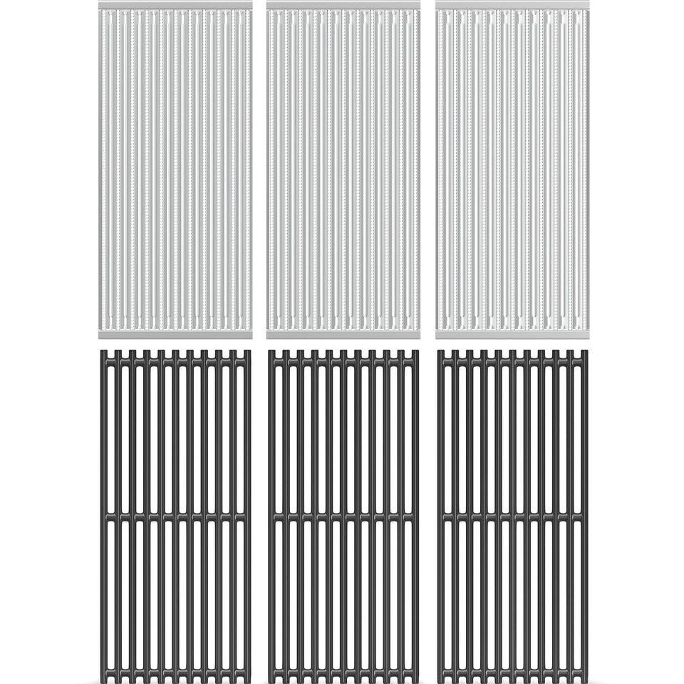KEESHA emitter plates 3-pack overview for even heat distribution on grill