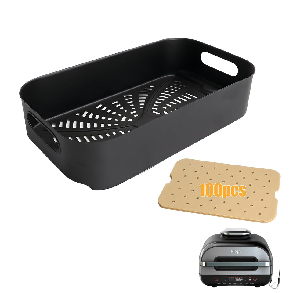 KEESHA Foodi crisper basket 12.8 inch size for even crisping.