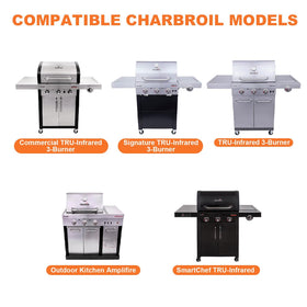 KEESHA grill grates 17-inch surface for uniform sear across cooking area