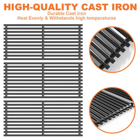 KEESHA grill grates surface pattern promoting consistent juices and flavor