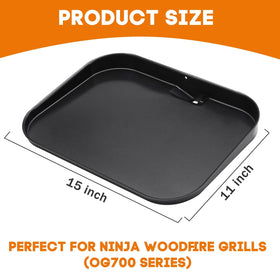 KEESHA OG701 griddle plate end grease hole for efficient drainage.
