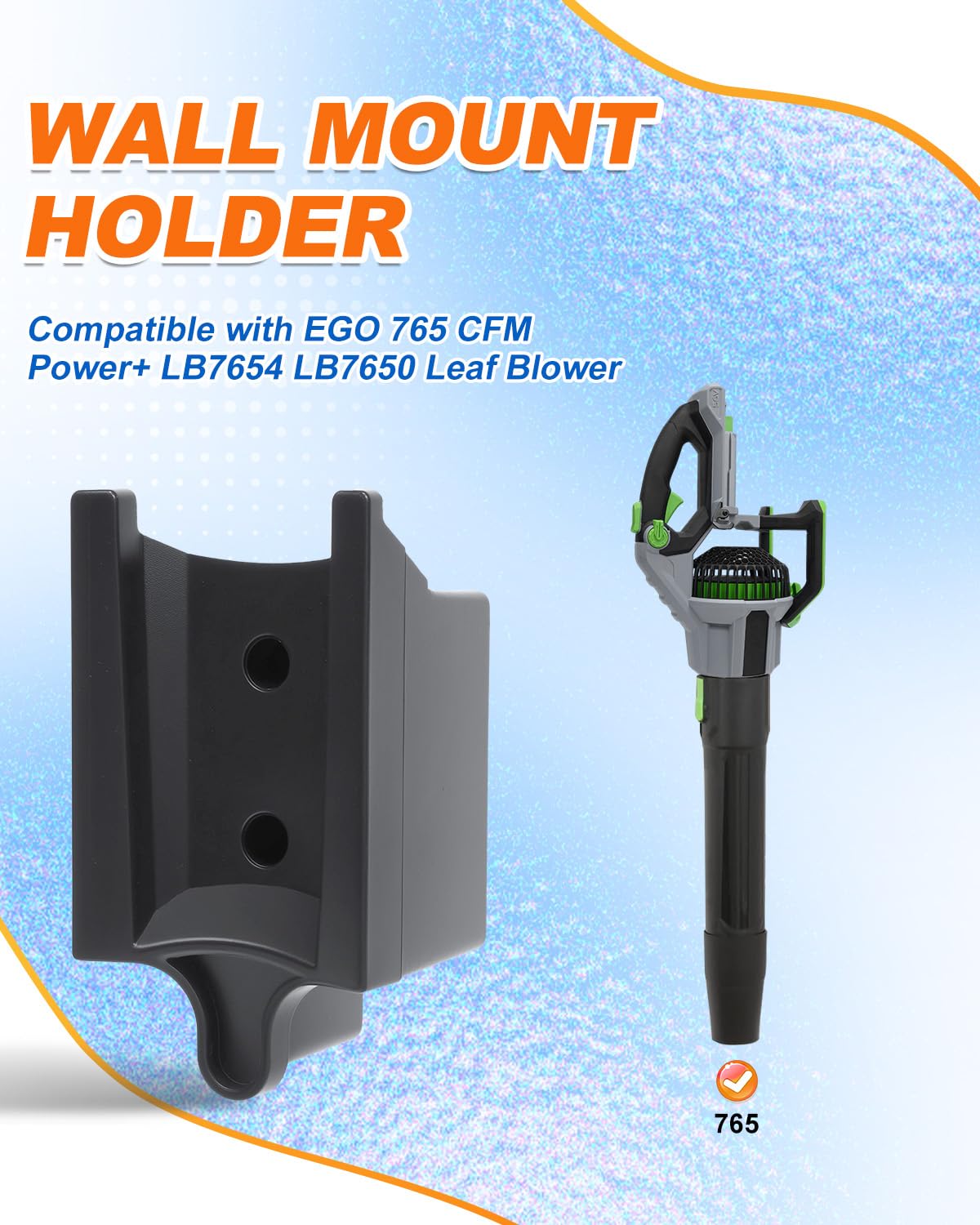 KeeTidy secure-fit mount grips high-power EGO blower models.