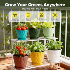 KEETUMOOD durable polypropylene planters are lightweight yet sturdy for easy handling