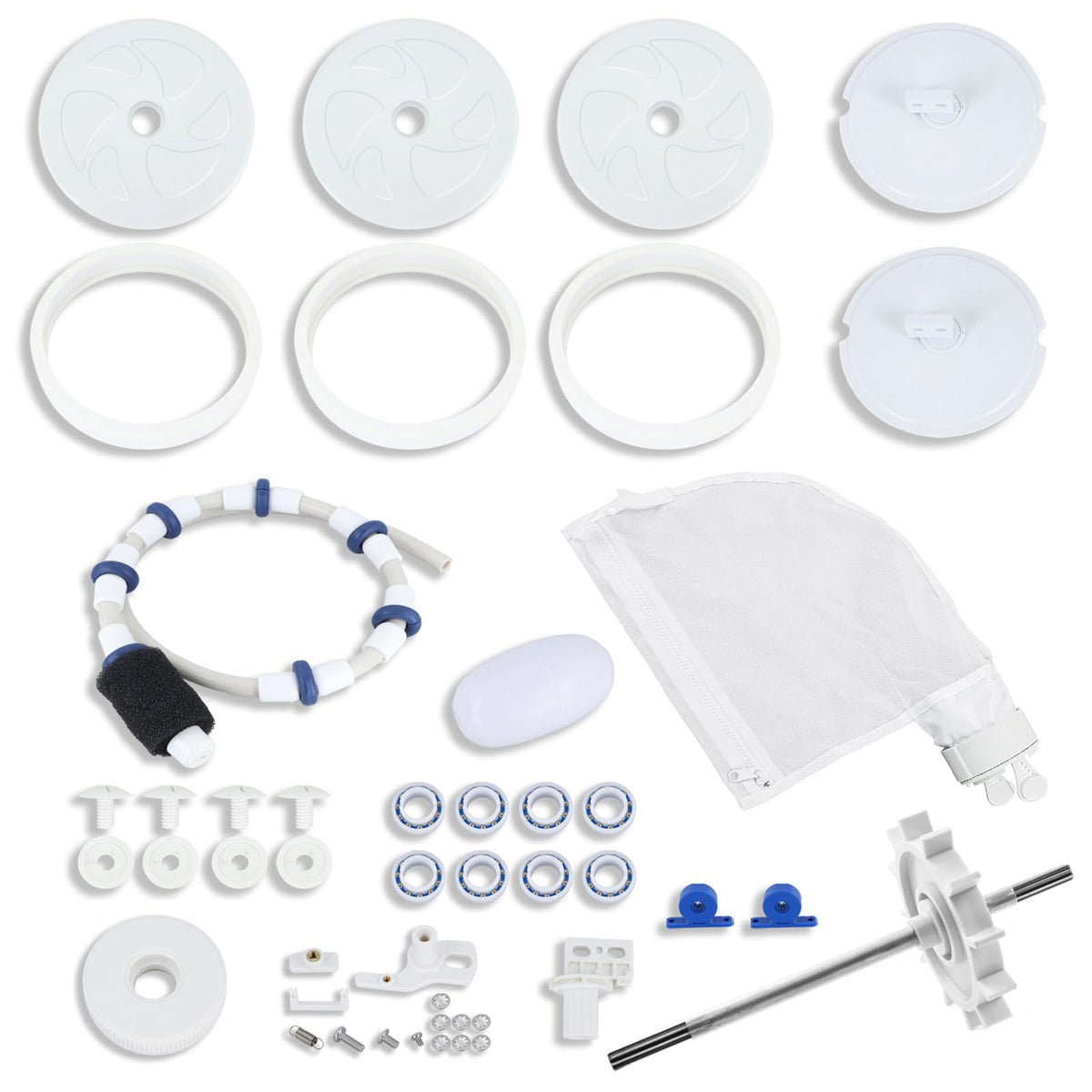 Kefly pool cleaner wheel assembly enhances mobility and cleaning reach