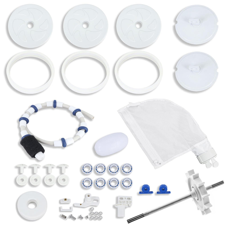 Kefly pool cleaner wheel assembly enhances mobility and cleaning reach