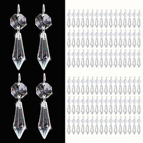 kehail clear crystal glass drop 2.4-inch creates vivid rainbow reflections