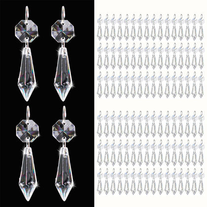 kehail clear crystal glass drop 2.4-inch creates vivid rainbow reflections
