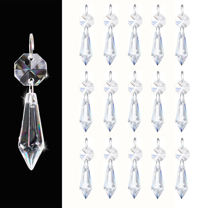 Kehail premium crystal prism 2.4-inch closeup showing vivid rainbow reflections