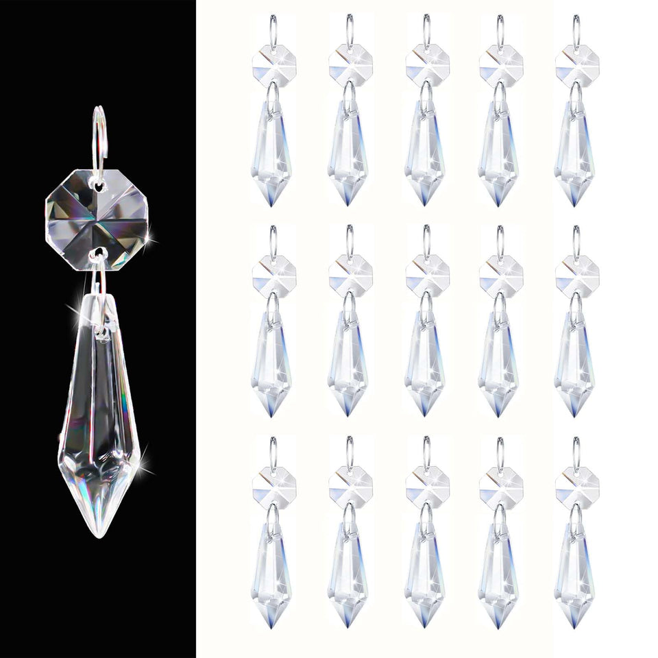 Kehail premium crystal prism 2.4-inch closeup showing vivid rainbow reflections