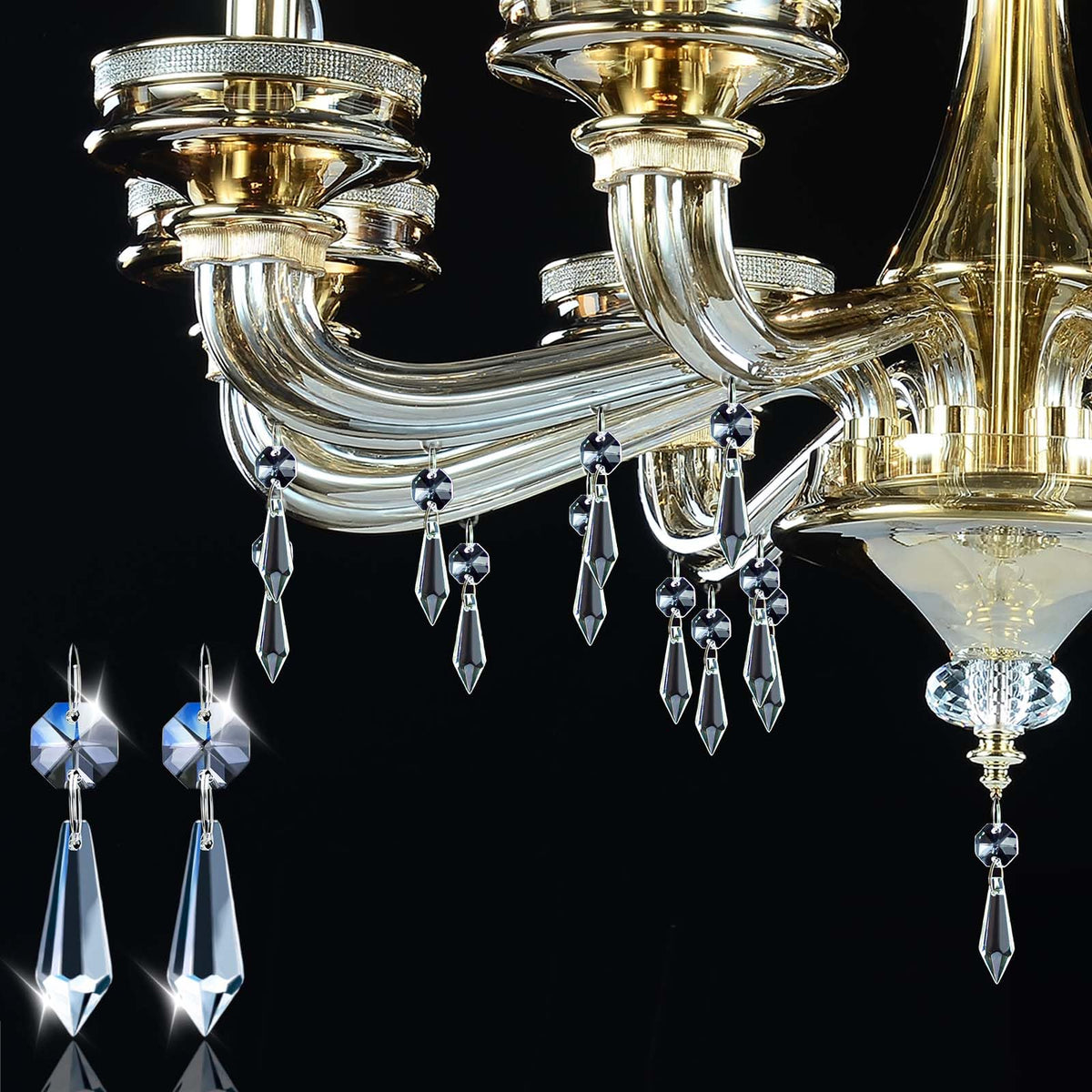 kehail weather-resistant crystal drop withstands outdoor use with lasting shine