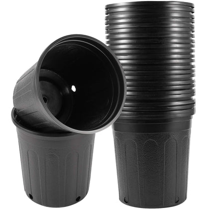 KEILEOHO 1-gallon nursery pot top-view, sturdy rim for easy handling.