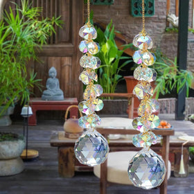 40mm crystal ball prisms provide a sparkling focal point in any room