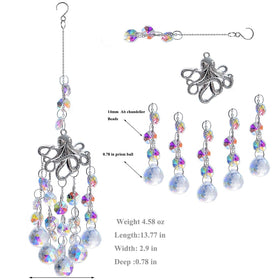 KEINIA AB prism ball with beads creating colorful reflections