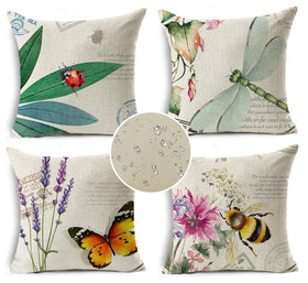 KEIROUTK outdoor pillows with bee and butterfly pattern for vibrant garden decor