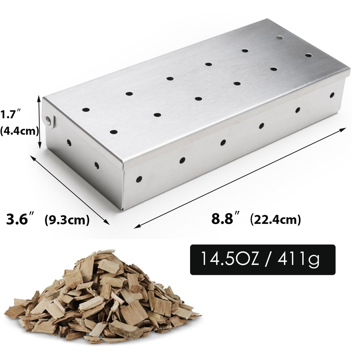 KEISSCO smoker box nestled between bars and grates for versatility.