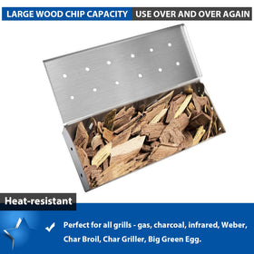 KEISSCO smoker box with multiple vents for richer smoke.