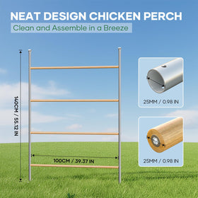 Kejector chicken playground roost ladder encourages climbing and natural perching behaviors