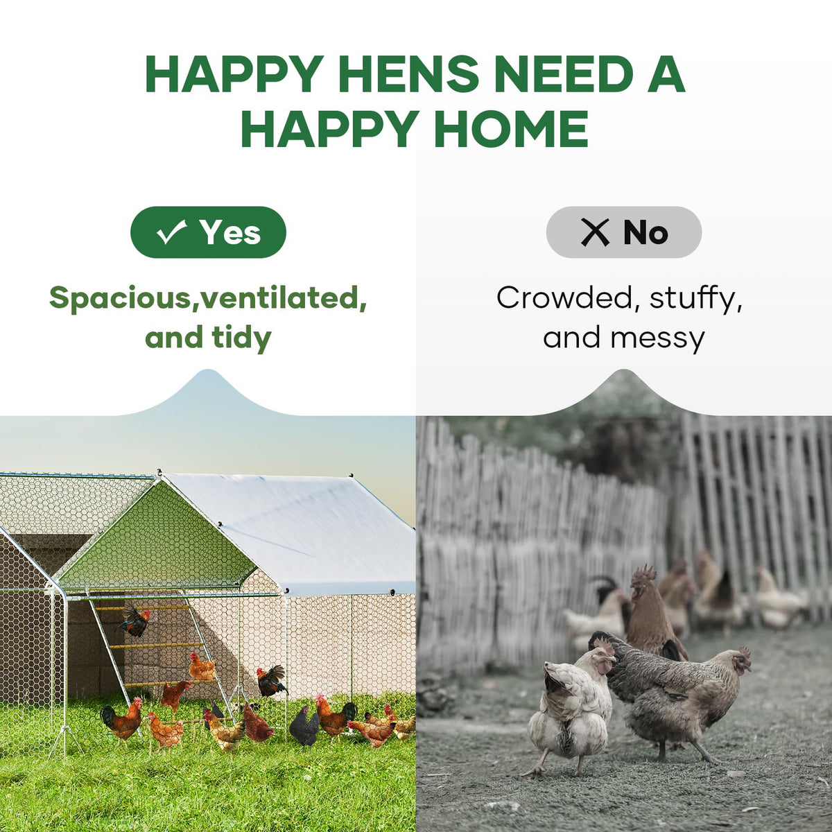 Kejector sanded wood roosts provide smooth surfaces for safe chicken resting